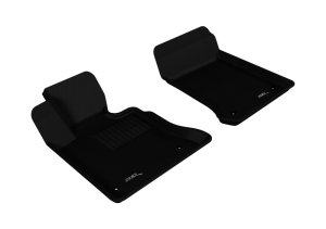 Mercedes-Benz GLK-Class Floor Mats - Front - 3D MAXpider - Kagu - Black - `13-`15 Mercedes-Benz GLK-Class Floor Mats - Front - 3D MAXpider - Kagu - Black - `13-`15